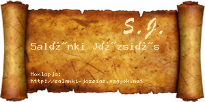 Salánki Józsiás névjegykártya